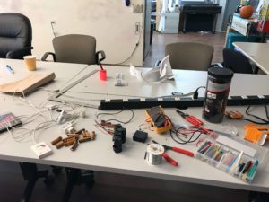 Soldering the battery packs together