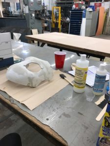 Drossel mask being prepped for XTC-3D application