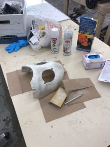 Drossel mask after initial XTC-3D application, sanded down