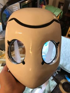 Drossel mask as one piece with LEDs off
